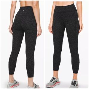 Lululemon In Movement Tight 25" Formation Camo Deep Coal  Multi Size 4